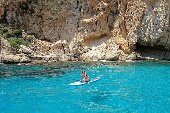 Jávea SUP Tour to the Blue Lagoon  - Benidorm - Essential Equipment Provided