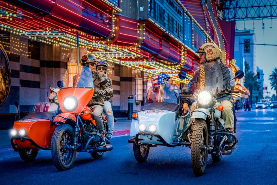 Las Vegas: Glittering Nightlife Evening Sidecar Tour - Key Points