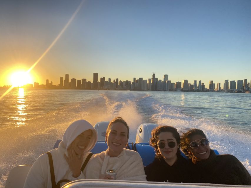 Miami: Private Sunset Boat Tour With Bottle of Champagne - Key Points
