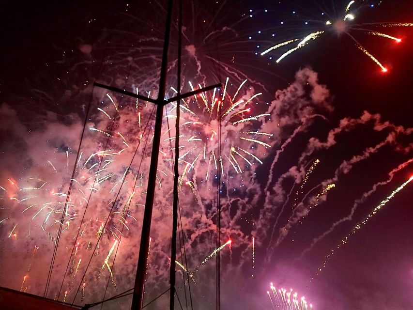 New Year's Eve Fireworks Sail With Sparkling Wine - Key Points