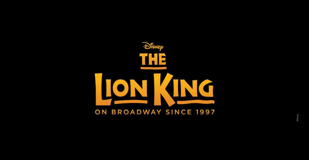 NYC: The Lion King Broadway Tickets - Key Points