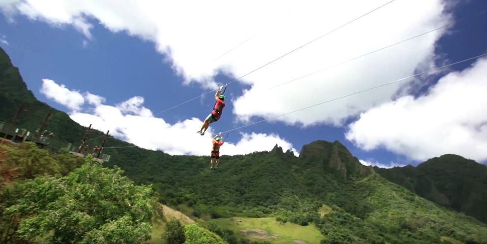 Oahu: Kualoa Jurassic Valley Zipline Tour - Key Points