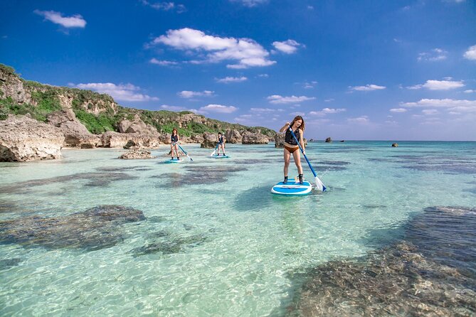 [Okinawa Miyako] 3set! Beach SUP, Tropical Snorkeling, Pumpkin Limestone Cave, Canoe - Just The Basics