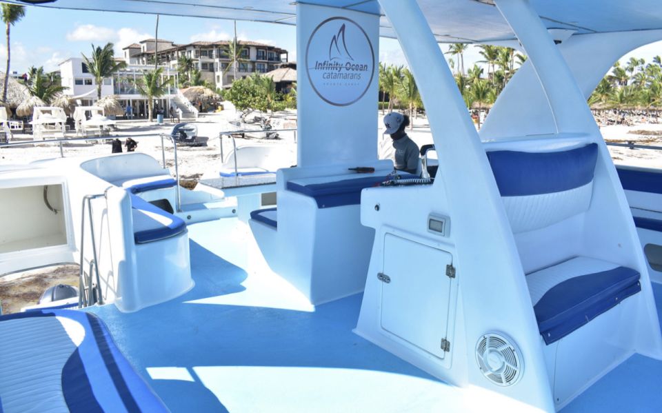 Party Boat Catamaran Trinity Snorkeling Private Beach - Key Points