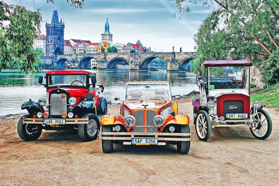 Prague: Fairytale Karlstejn Castle in Retro-Style Car - Key Points