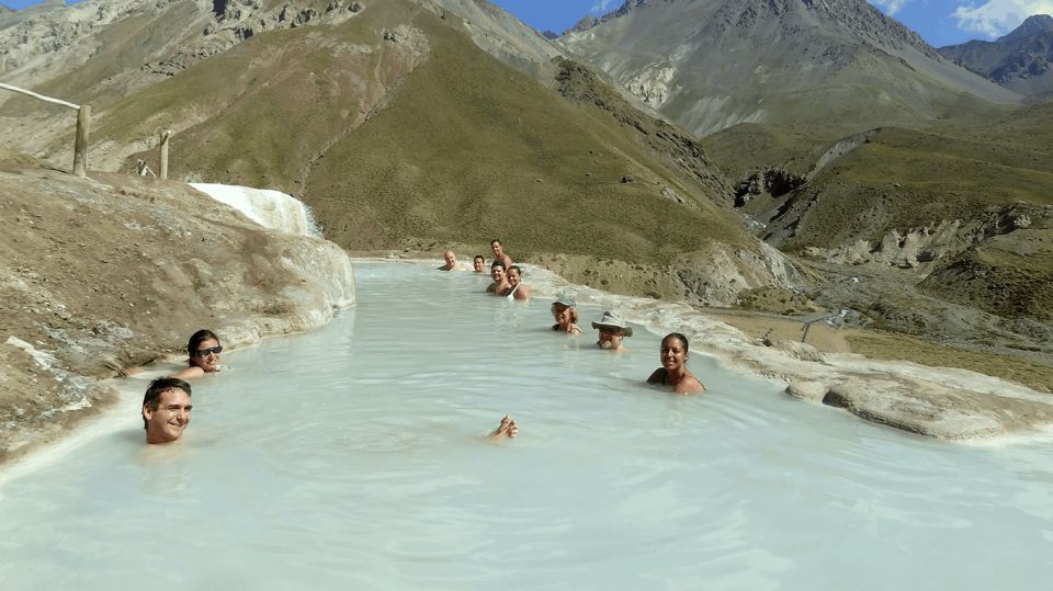 Santiago: Cajón Del Maipo Tour & Colinas Hot Springs With Transfer - Key Points