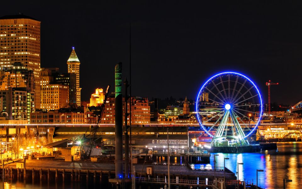 Seattle: Scenic Night Tour With Space Needle & Skywheel - Key Points