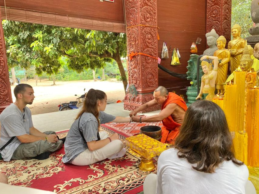 Siem Reap: Buddhist Monastery With Monks Water Blessing - Key Points