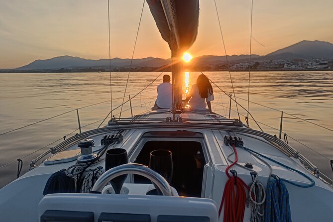 Sunset Sailing on a Private Sailboat Puerto Banús Marbella - Key Points