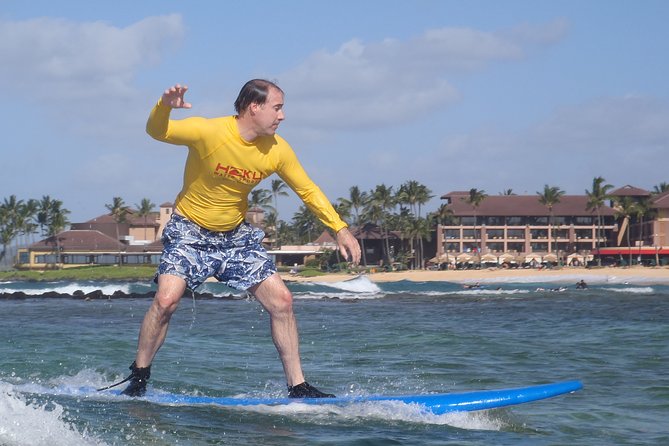 Surf Lesson in Sunny Poipu - Just The Basics