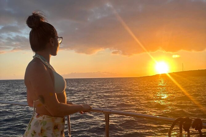 Tenerife Sunset Catamaran Tour With Transfer - Food and Drinks Included. - Key Points