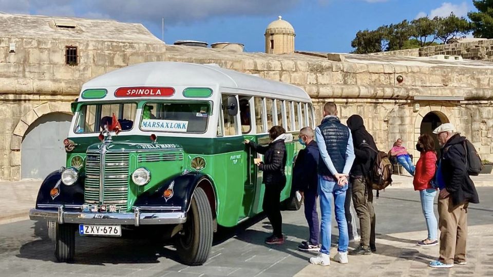 Valletta: Vintage Bus to Valletta, Sliema, Rabat & Mdina - Just The Basics