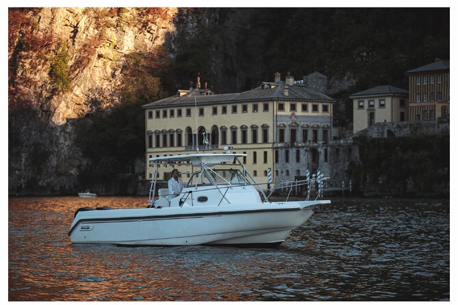 1 2h private boat tour with captain on lake como 2H Private Boat Tour With Captain on Lake Como 10pax