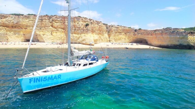 Albufeira: Sailing Boat Cruise With Beach BBQ