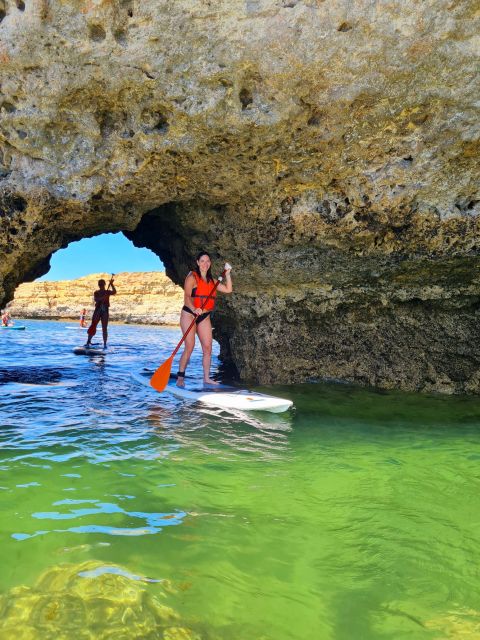 1 albufeira stand up paddle caves and private beaches tour Albufeira: Stand-Up Paddle Caves and Private Beaches Tour
