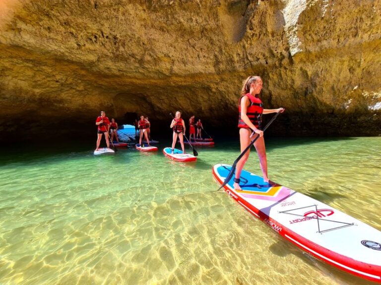 Albufeira: Stand Up Paddle Lesson and Coastal Tour
