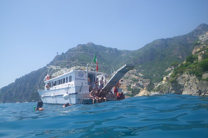 1 amalfi coast by boat with aperitif lunch and sea breaks Amalfi Coast by Boat With Aperitif, Lunch and Sea Breaks