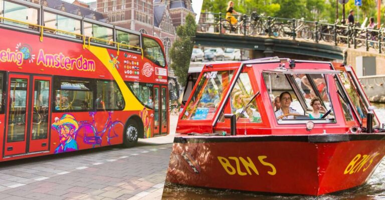 Amsterdam: Hop-On Hop-Off Bus and Boat Options