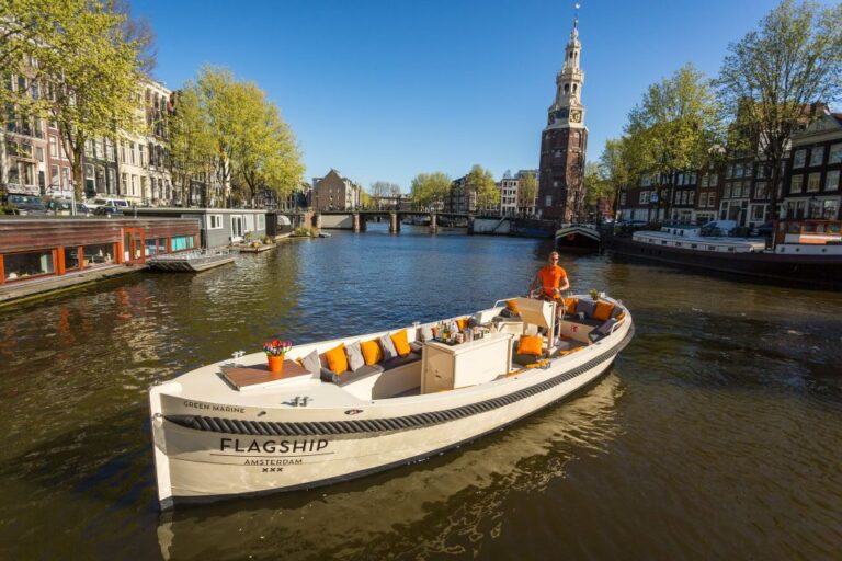 Amsterdam: Private Cruise With Drinks & Pizza or Burger