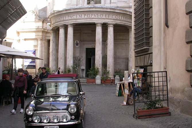 Ancient Tour of Rome by Mini Cooper Classic Cabrio With Aperitif