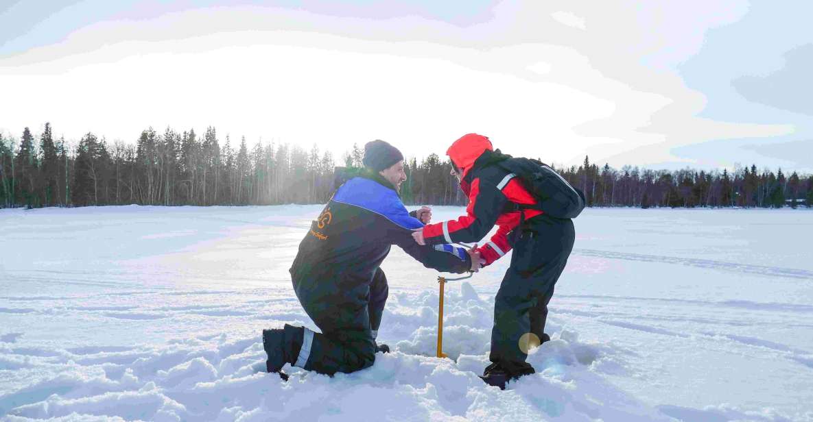 1 arctic ice fishing by snowshoe 2 Arctic Ice Fishing by Snowshoe