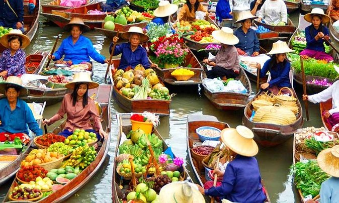 Bangkok Damnern Saduak Floating Market, Thai Cultural Workshop & Organic Village