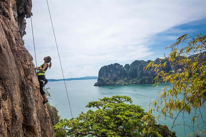 Beginners Full Day Rock Climbing and Caving Tours at Railay Beach in Krabi