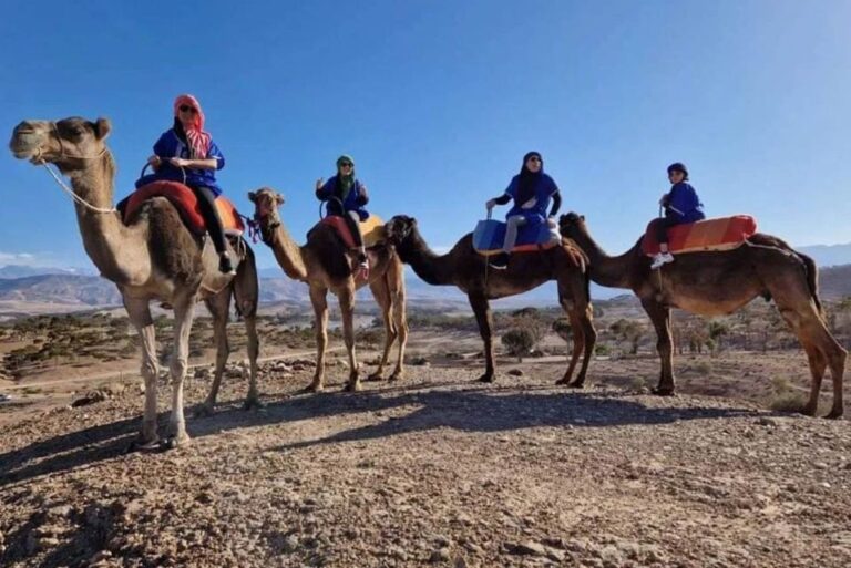 Camel Ride in Agafay Desert at Sunset