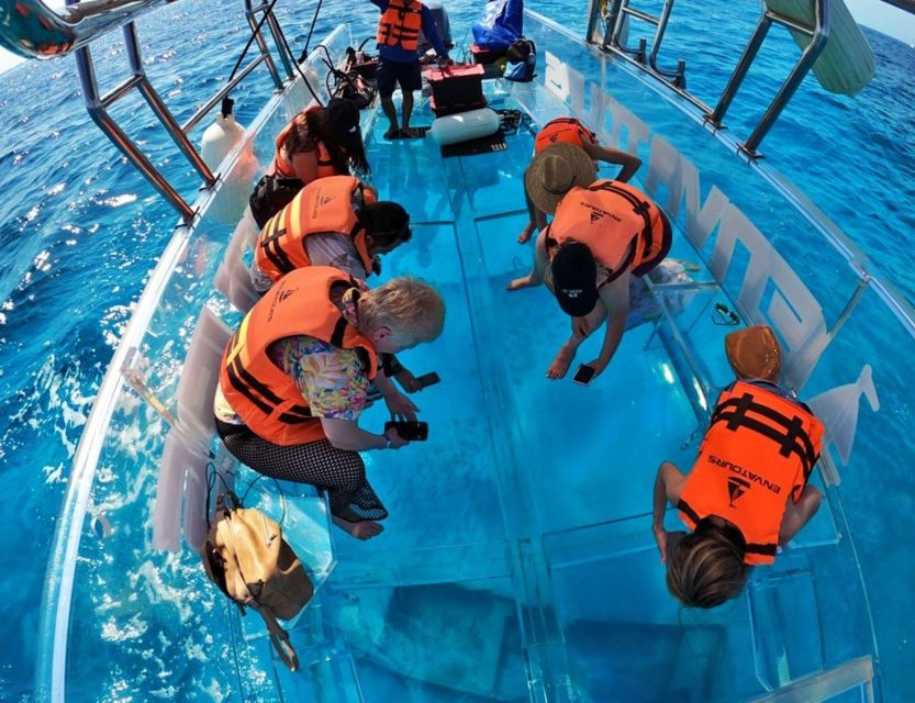 1 cancun glass bottom boat ride with drinks Cancun: Glass Bottom Boat Ride With Drinks