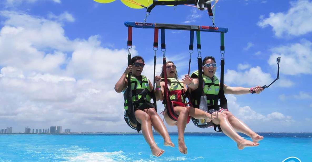 1 cancun parasailing over cancun bay Cancun: Parasailing Over Cancun Bay