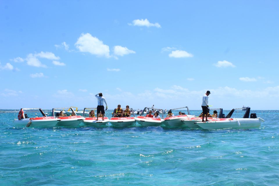 1 cancun shared speedboat jet ski rental with snorkel tour Cancún: Shared Speedboat & Jet Ski Rental With Snorkel Tour
