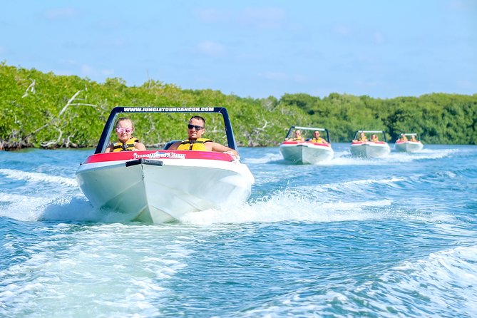 1 cancun speed boat and snorkeling nichupte lagoon guided tour Cancun Speed Boat and Snorkeling Nichupté Lagoon Guided Tour