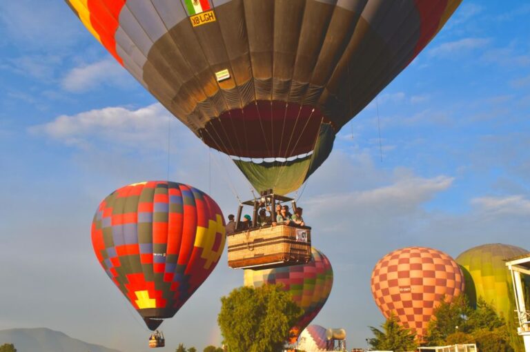 CDMX: Hot Air Balloon Flight With Cave Breakfast Option