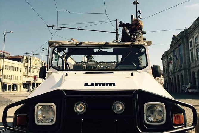 Discover the Essence of Porto in a Classic Portuguese Military UMM 4×4 Jeep