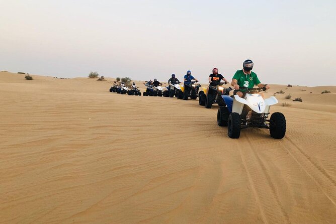 Dubai ATV Quadbike Desert Safari With Camel Ride Sand Boarding