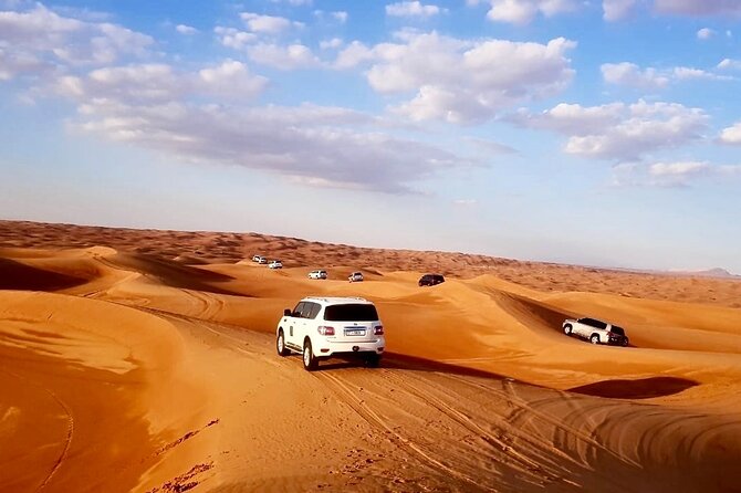 Dubai Desert Morning Dune Bashing, Sandboarding & Camel Ride