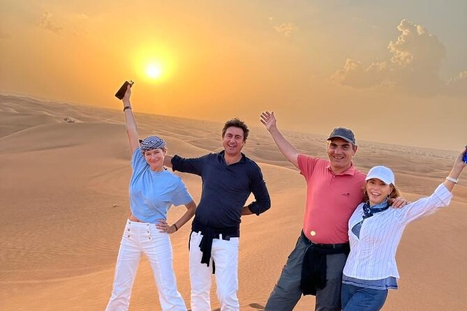 Dubai Desert Safari With Camel Ride, Sand Surf, & BBQ Dinner