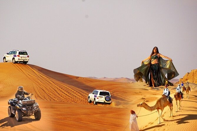 Dubai Dune Bashing, Self-Ride 60min ATV Quad, Camel Ride & Dinner