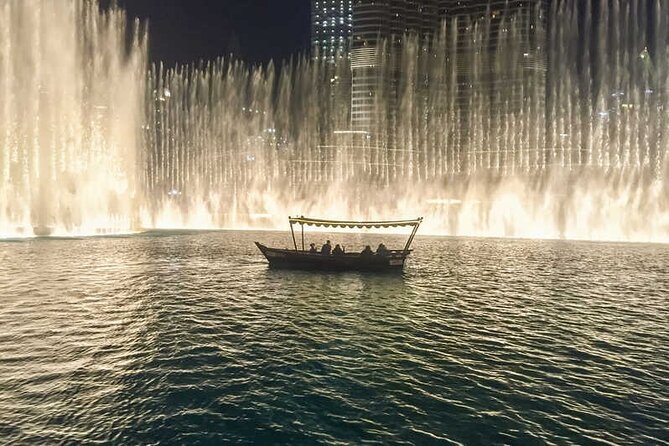 Dubai Fountain Show Boat Lake Ride or Bridge Walk Tickets Options