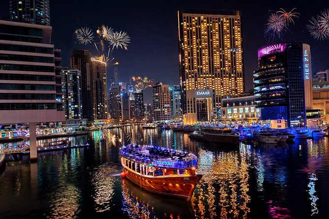 Dubai Marina Royal Dinner Dhow Cruise Including Transfers