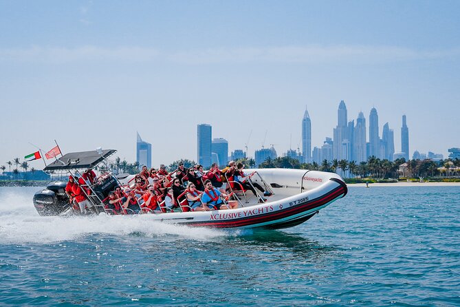 Dubai Palm Jumeirah and Palm Lagoon Guided RIB Boat Cruise