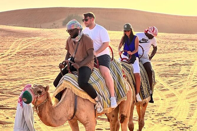 Dubai Premium Red Desert Dunes Safari With Camel Ride and Dinner