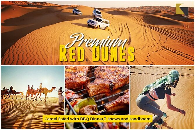 1 dubai red dune bash camel ride sand boarding and bbq dinner Dubai Red Dune Bash, Camel Ride, Sand Boarding, and BBQ Dinner