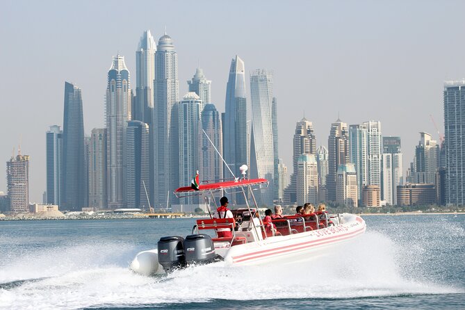 Dubai Speedboat Tour: JBR Skyline, Atlantis, Burj AlArab Optional