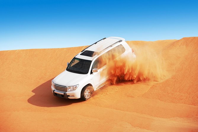 Dubai Super Saver: Desert Camp Experience by 4×4 and Dhow Dinner Cruise