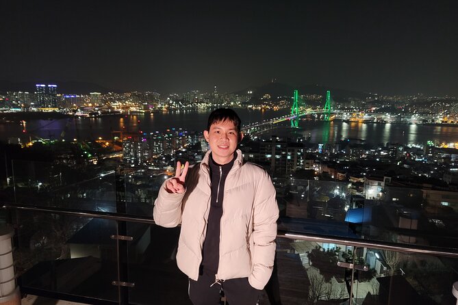 Enjoy the Night View of Busan From Bongnaesan Mountain in Yeongdo.