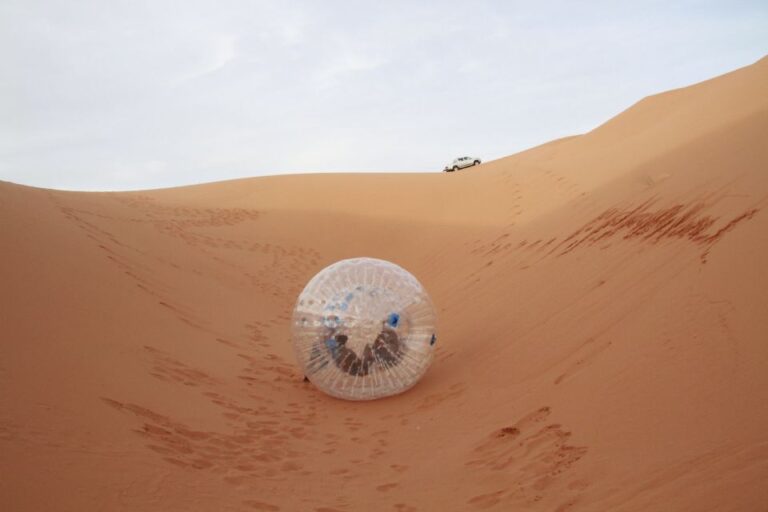 Extreme Adventure With Harness Zorbing in Merzouga Dunes