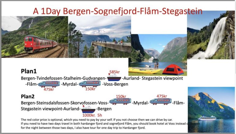 Flexible Tour From Bergen to Flåm and Stegastein Viewpoint