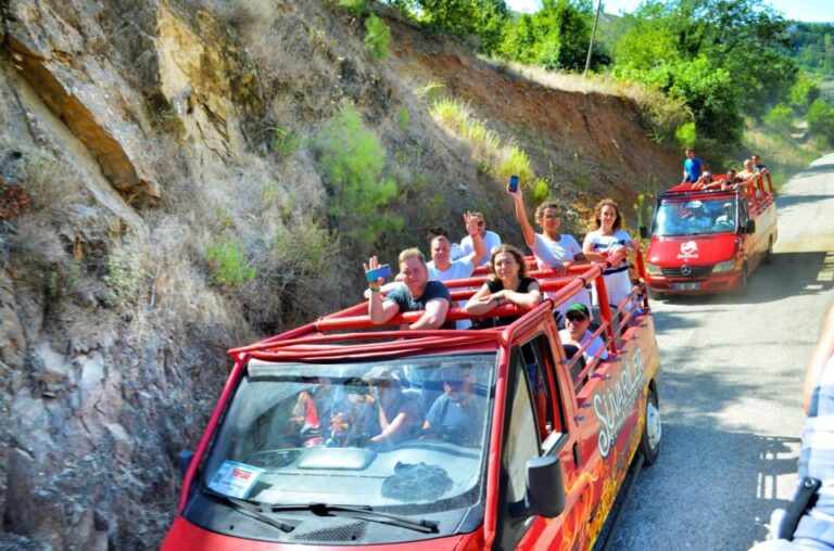 From Alanya: Cabrio Adventure Safari Tour W/ Lunch