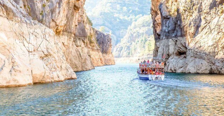 From Antalya: Green Canyon Boat Trip W/Lunch and Drinks